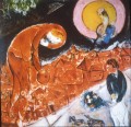 Toits rouges détail contemporain Marc Chagall